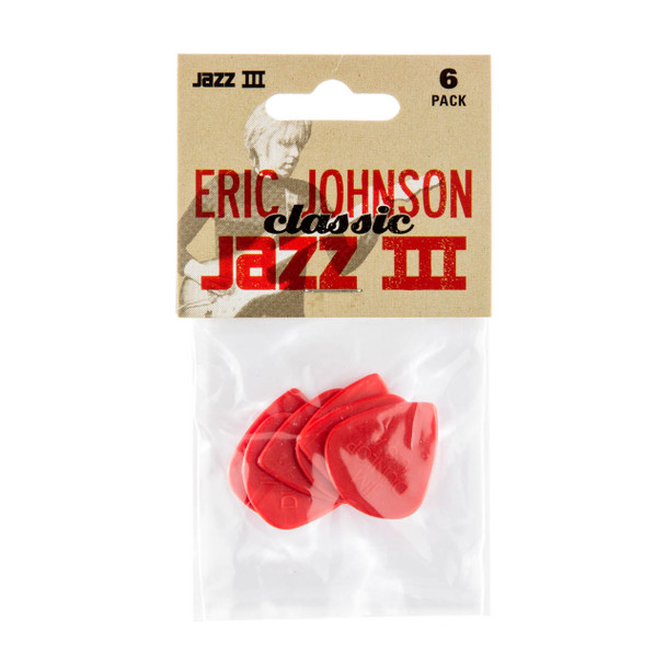 Dunlop Eric Johnson Jazz III Pick Pack (6 pack) (pack view)