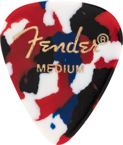 Fender 351 Medium Confetti Guitar Picks - 12 Pack