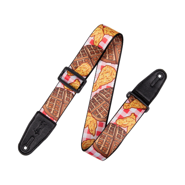 Levy's MPD2 2 inch Polyester Guitar Strap - Chicken and Waffles