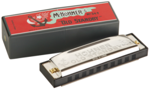 Hohner Old Standby Harmonica - D (front view)