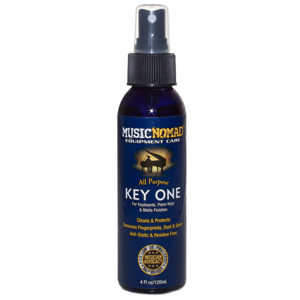 MusicNomad Key ONE - All Purpose Cleaner for Keyboards, MIDI Controllers, Keys, Digital Pianos & Matte Pianos