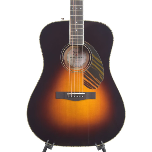 Used Fender PD-220E Paramount Dreadnought Acoustic Guitar - 3-Color Vintage Sunburst