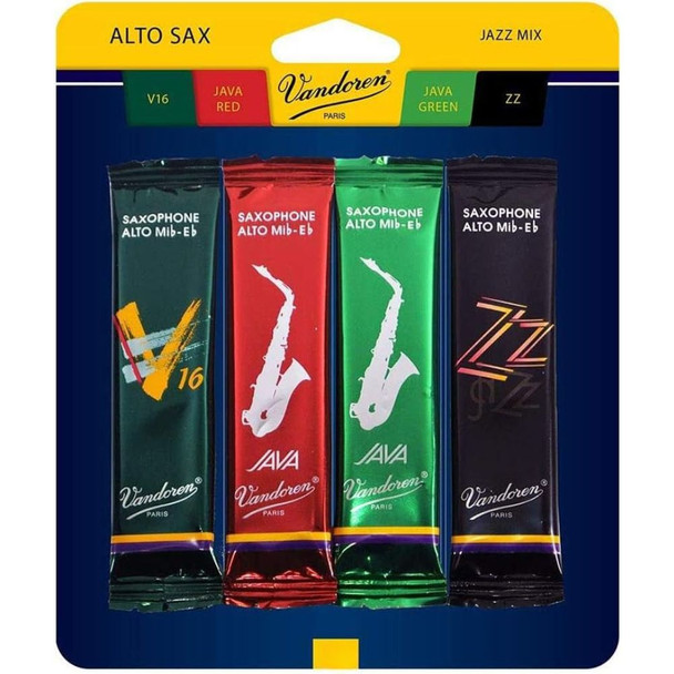 Vandoren Alto Saxophone Jazz Reed Mix Card - Strength 3.5