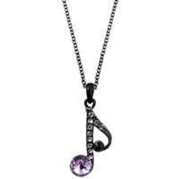 necklace, purple music note