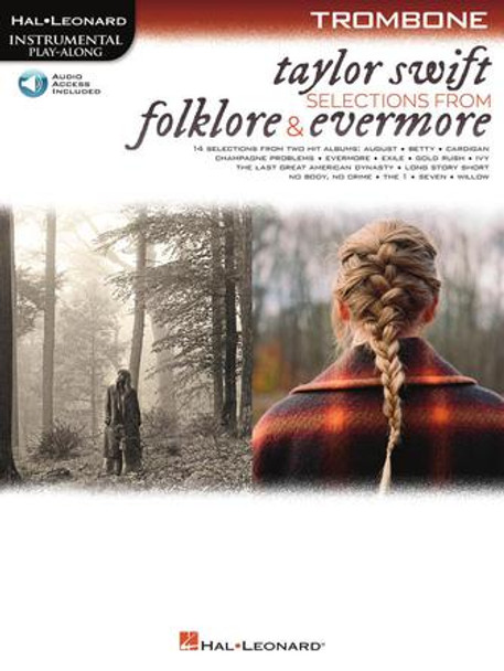 Taylor Swift – Selections from Folklore & Evermore Trombone Play-Along Book with Online Audio
