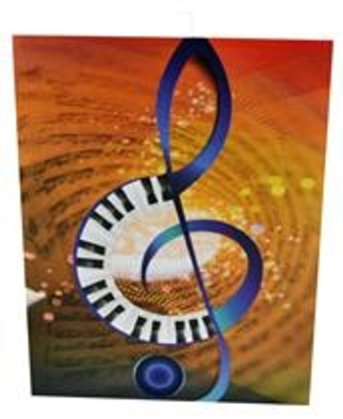 g clef piano themed note cards