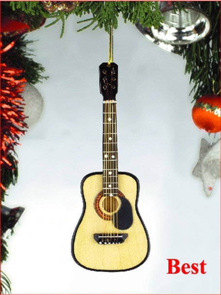 acoustic guitar Christmas ornament