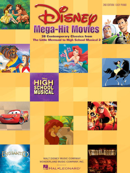 Disney Mega-Hit Movies
38 Contemporary Classics from The Little Mermaid to High School Musical 2
Easy Piano Songbook Softcover
