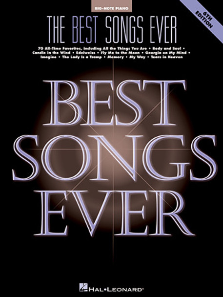 The Best Songs Ever – 6th Edition
Big Note Songbook Softcover