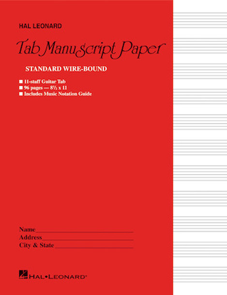 Guitar Tablature Manuscript Paper – Wire-Bound
Manuscript Paper