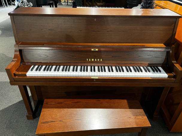 Used Yamaha P22 Upright Acoustic Piano - Dark American Oak