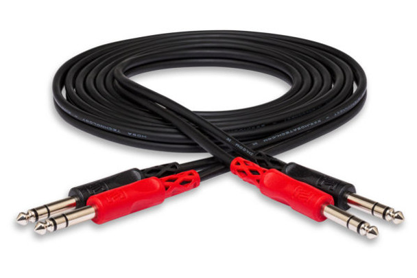 Hosa CSS-202 Stereo Interconnect Cable - Dual 1/4" TRS / Same - 2 meter