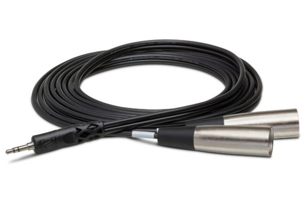 Hosa Stereo Breakout Cable - 3.5mm TRS / Dual XLR3M - 3 meter