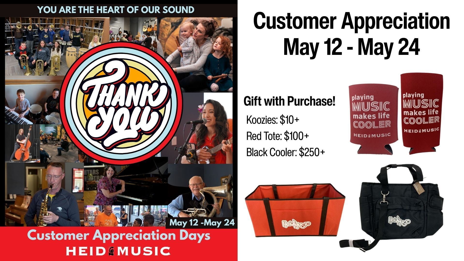 Customer appreciation day at Heid Music!