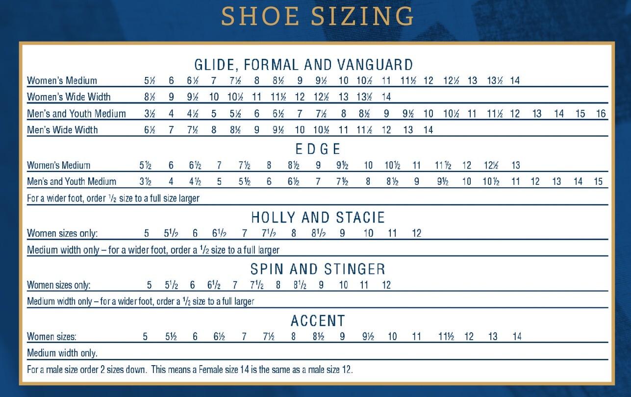 <p>Shoe Sizing Chart</p>