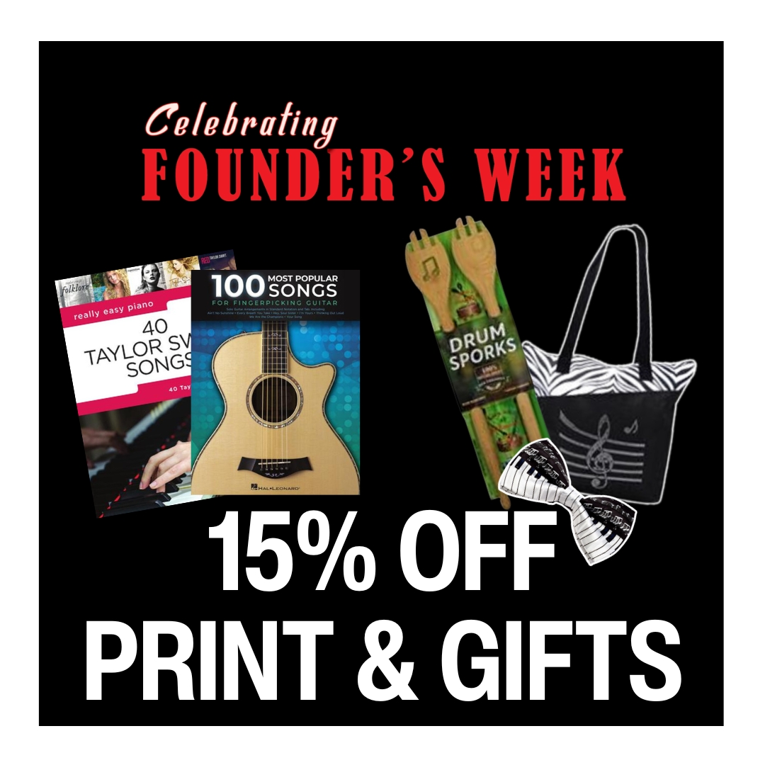 15% off all print music and gifts from January 14-January 20 at Heid Music!