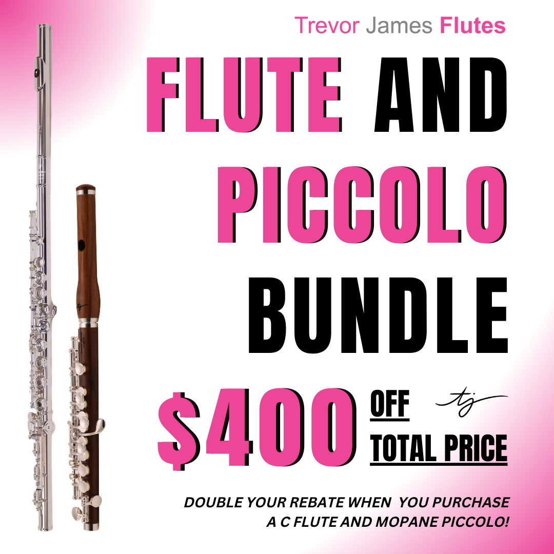 Save $400 when you purchase a Trevor James flute and piccolo together at Heid Music!