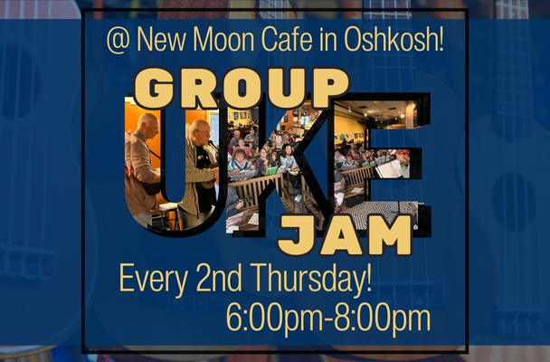 Heid Music Oshkosh Uke Jam at New Moon Cafe in Oshkosh