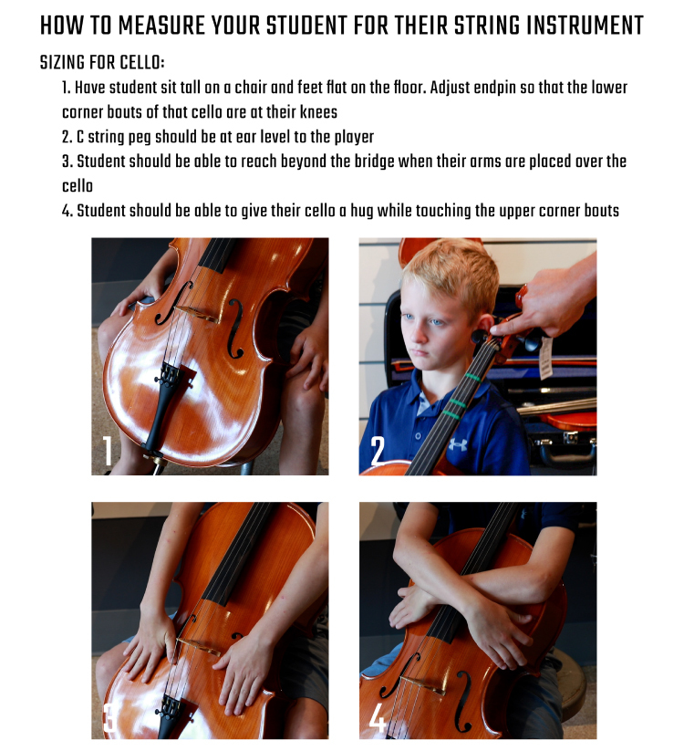 How to measure your child for a cello