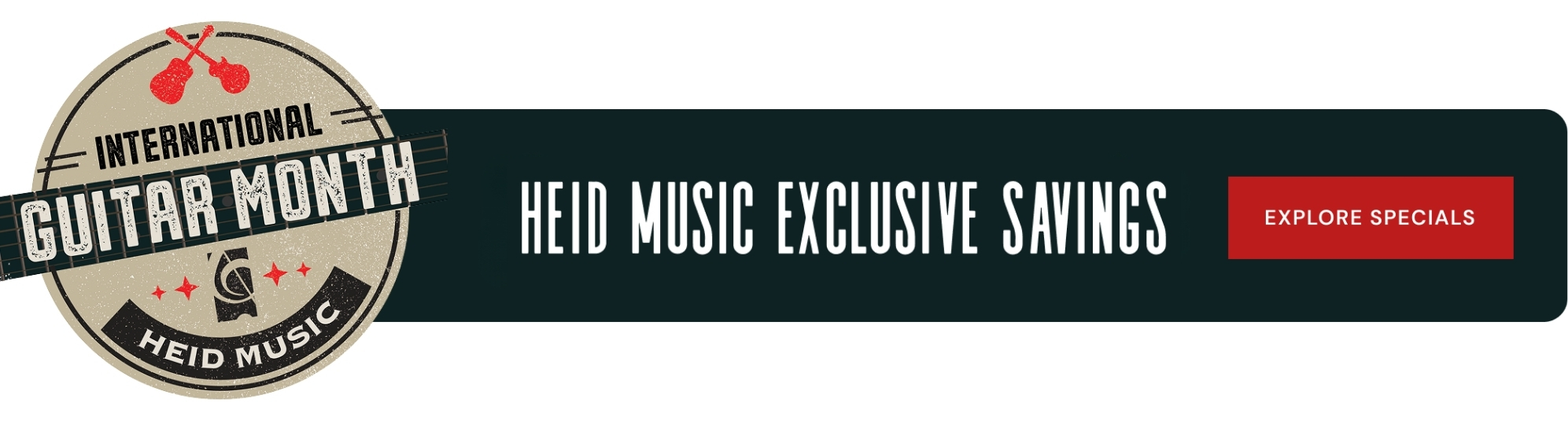 Shop the exclusive deals during Guitar Month at Heid Music!