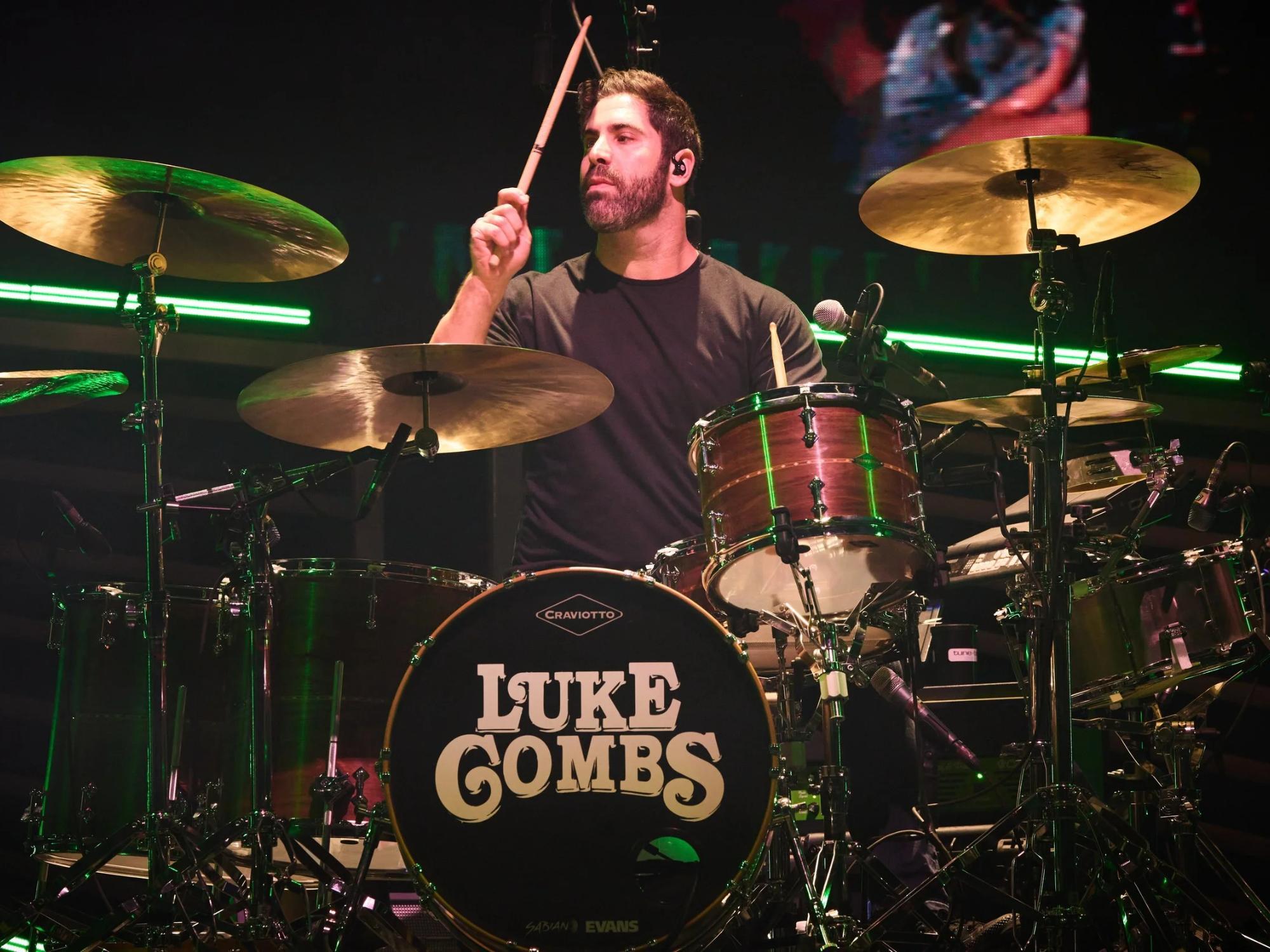 Jake Sommers behind the kit