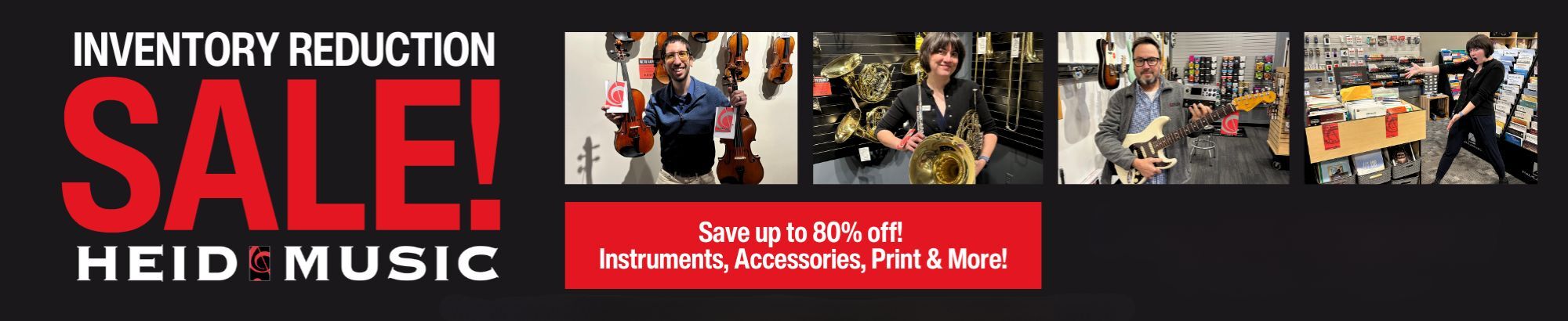 Save up to 80% on instruments, accessories, print and more!