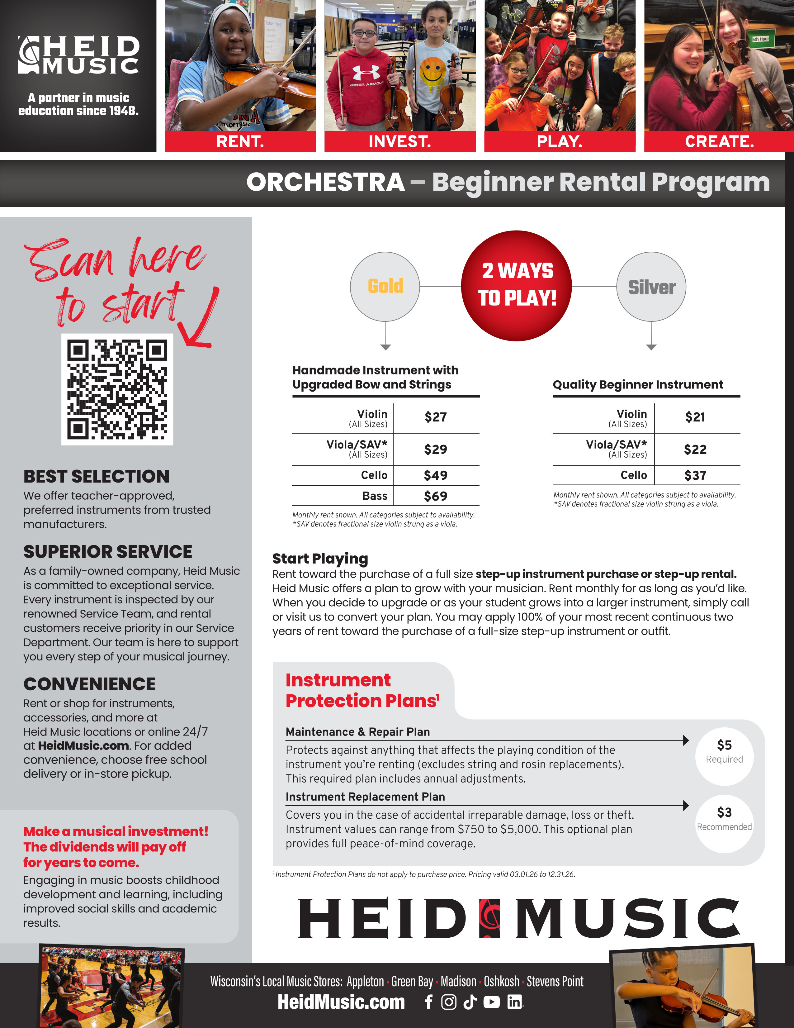 <p>Orchestra Rental Pricing</p>