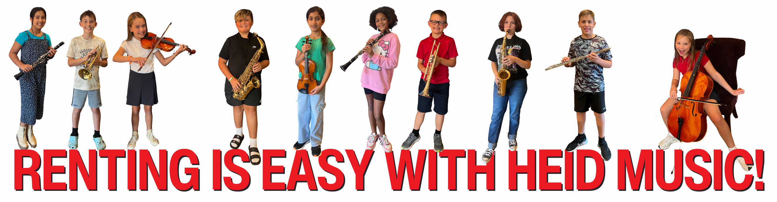 Renting with Heid Music is as easy as 123!