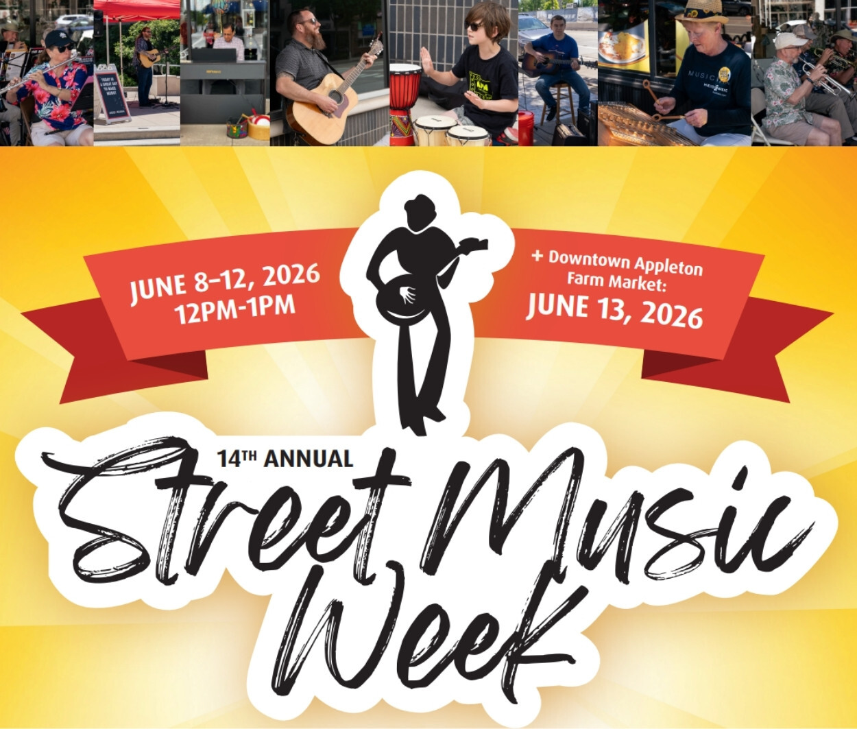 Street Music Week is June 10-15 in Appleton Wisconsin on College Ave
