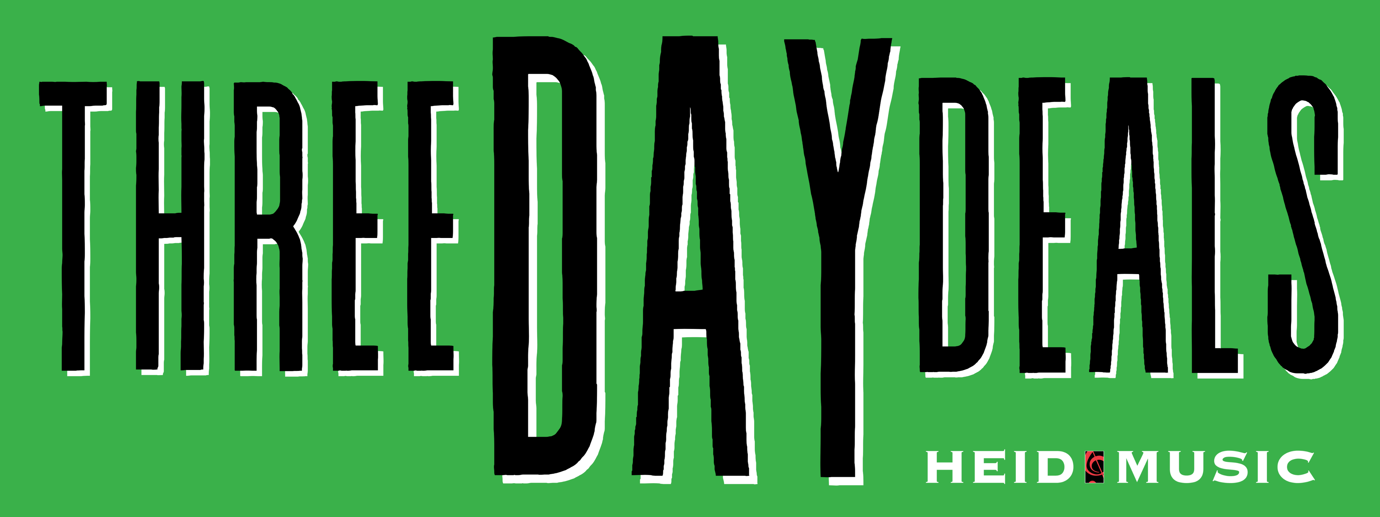 Three Day Deals at Heid Music!