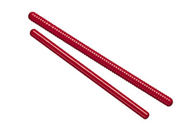 Rhythm Band Pair 10 Red Rhythm Sticks, 1 Fluted, 1 Plain - Rhythm Band