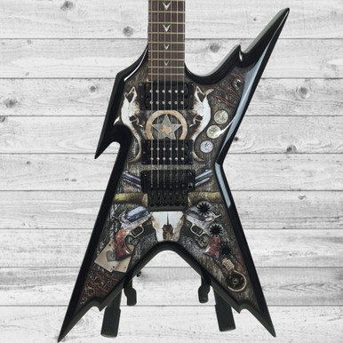 Used Dean Razorback DB Electric Guitar with Case - Lone Star Graphic (9 ...
