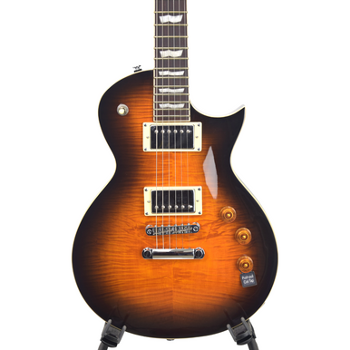 ESP LTD EC-256 Flame Maple Electric Guitar - Dark Brown Sunburst