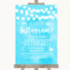 Aqua Sky Blue Watercolour Lights Instagram Photo Sharing Wedding Sign Aqua Sky Blue Watercolour Lights Instagram Photo Sharing Wedding Sign
