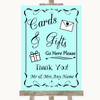 Aqua Cards & Gifts Table Customised Wedding Sign