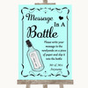 Aqua Message In A Bottle Customised Wedding Sign