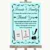 Aqua Photo Guestbook Friends & Family Customised Wedding Sign