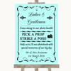 Aqua Pick A Prop Photobooth Customised Wedding Sign