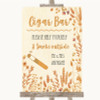 Autumn Leaves Cigar Bar Customised Wedding Sign