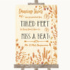 Autumn Leaves Dancing Shoes Flip-Flop Tired Feet Customised Wedding Sign