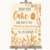 Autumn Leaves Have Your Cake & Eat It Too Customised Wedding Sign