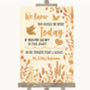 Autumn Leaves Loved Ones In Heaven Customised Wedding Sign