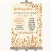 Autumn Leaves Rules Of The Wedding Customised Wedding Sign