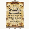 Autumn Vintage As Families Become One Seating Plan Customised Wedding Sign Autumn Vintage As Families Become One Seating Plan Customised Wedding Sign