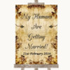 Autumn Vintage My Humans Are Getting Married Customised Wedding Sign