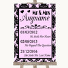 Baby Pink Damask Important Special Dates Customised Wedding Sign