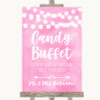 Baby Pink Watercolour Lights Candy Buffet Customised Wedding Sign