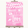 Baby Pink Watercolour Lights Don't Be Blinded Sunglasses Wedding Sign