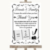 Black & White Photo Guestbook Friends & Family Customised Wedding Sign