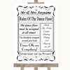 Black & White Rules Of The Dancefloor Customised Wedding Sign